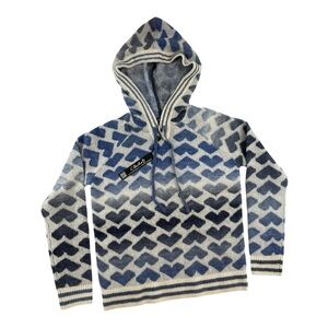 CHARLIE B HOODIE HEART SWEATER SIZE SMALL STYLE:2922-405C NWT